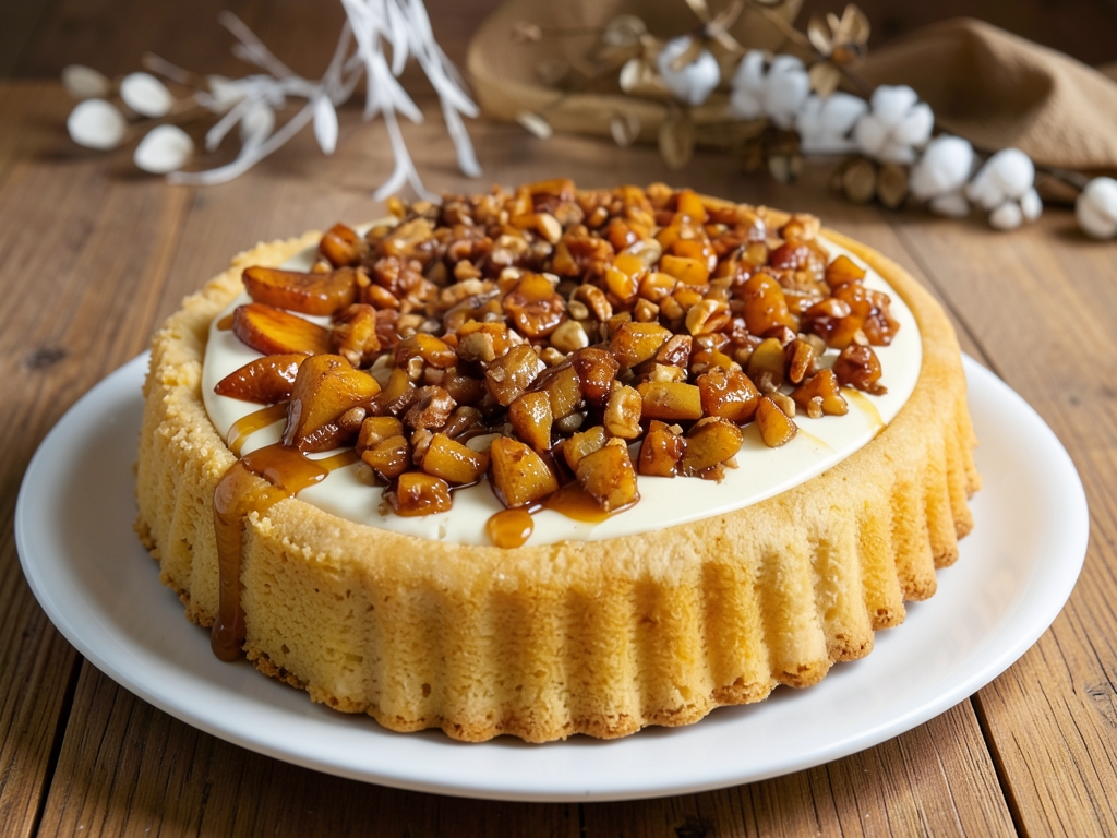 Elmalı Muhallebili Tart Kek